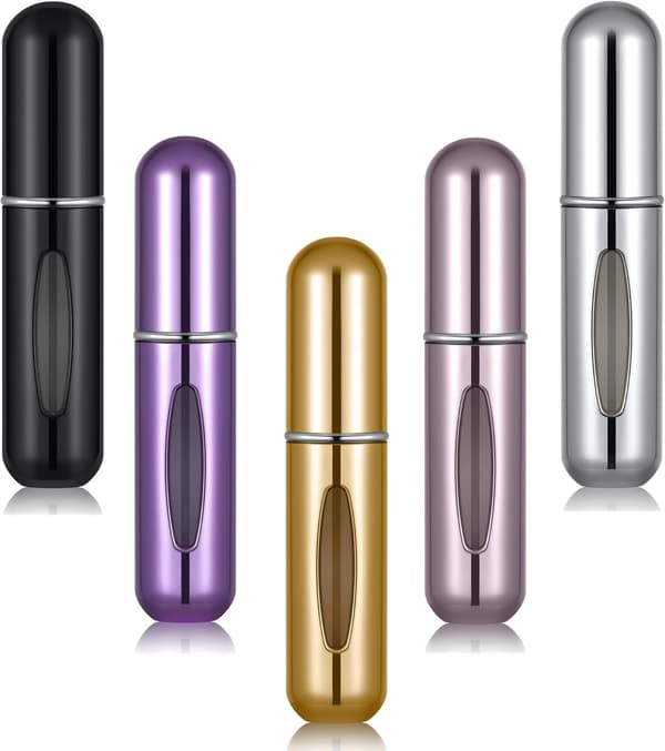 Bærbar Mini Påfyllbar Parfyme Atomizer Flaske Atomizer Reisestørrelse Sprayflasker Tilbehør 5 sett à 5 ml