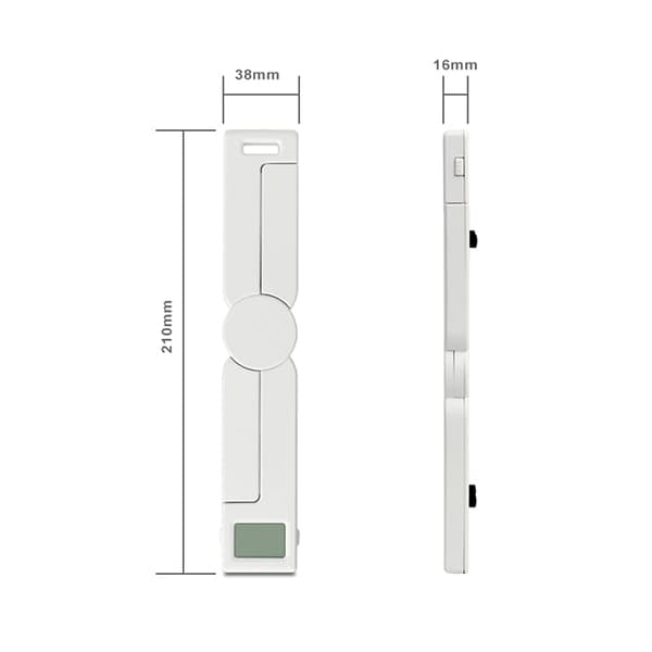 Staccatory mini sammenleggbar digital vekt, LED-display vekt, svart
