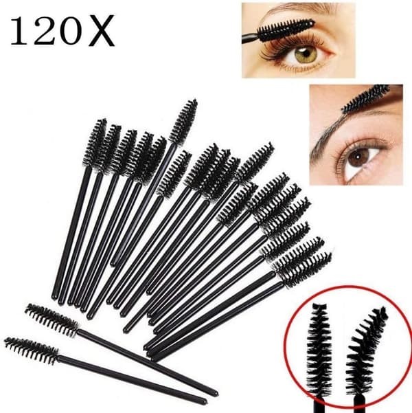 120 engangs øjenvippebørste mascara øjenbrynsbørste makeupapplikator til makeup