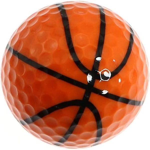 6-pack golfbollar med fotbolls-, basket-, baseboll-, tennis- och biljarddesign