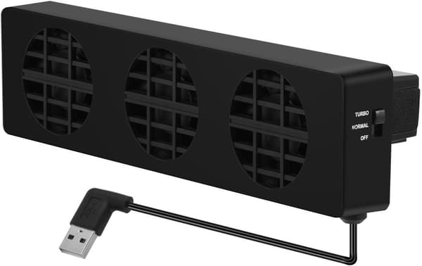 USB-fläktstativ med 3 fläktar, kylhållare för spelkonsol
