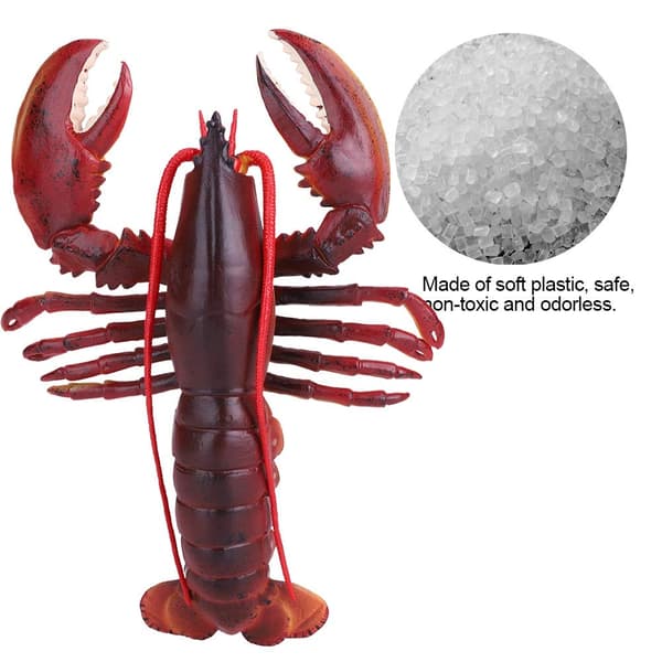 Simuleret plastikhummermodel, kunstigt marineplastdyr til børn (23 cm) 23cm