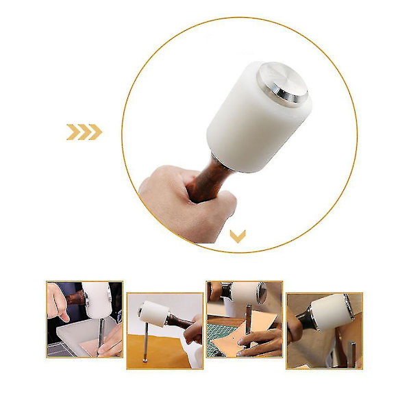 Trähandtag Nylon Hammare Sömnad Läder Ko Hantverk Snickeri Verktygssats