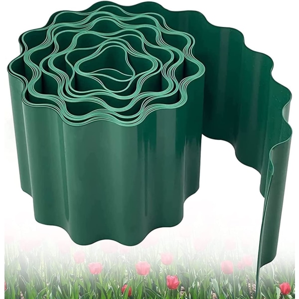 Plastkant för trädgård, 9m x 15cm Flexibel gräskantstaket, blomsterrabatter och gör-det-själv-landskapsarkitektur utomhus 15cn*9m