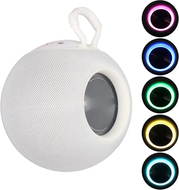 Bärbar högtalare, Bluetooth-högtalare kompatibel med telefon/dator (vit) White