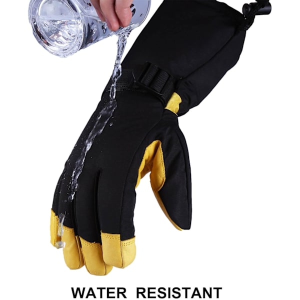 Vinterhandskar Skidvantar 3M Thinsulate Isolerade Snö Arbetsvärmda Handskar Termiska för Män och Kvinnor, XL xl