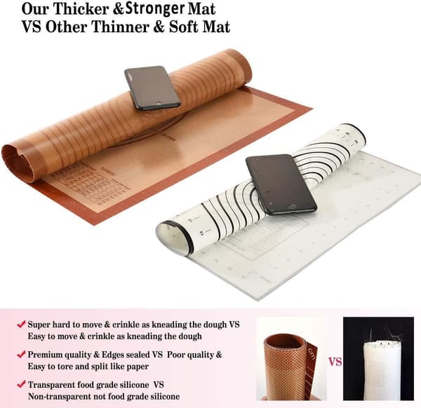 Skridsikker silikone bageplade ekstra stor med mål 28''x 20'' til silikone bageplade, bordmåtte