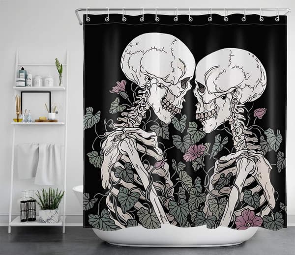 Badrum duschdraperi matta, duschdraperi 180*180cm, matta 80*50cm