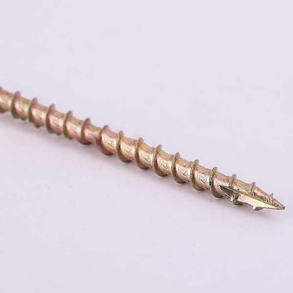 Agglomererad träskruv, guld, 5 x 80 mm - Förpackning om 100 80mm