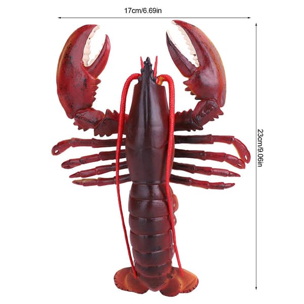 Simuleret plastikhummermodel, kunstigt marineplastdyr til børn (23 cm) 23cm