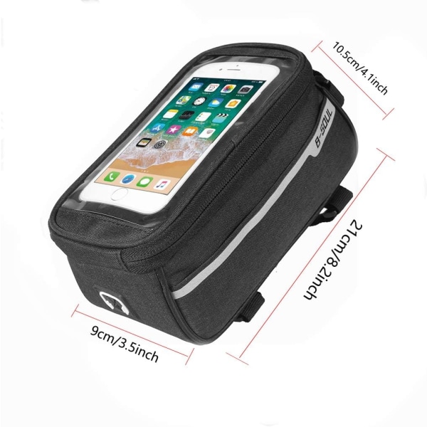 cykelramsväska, tubväska på phone case - lämplig för mobiltelefonnavigering
