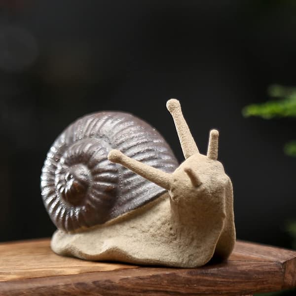 Miniatyr hagepynt Fehage Dyr Minidyr, Keramisk Snegl Miniatyr Fehage