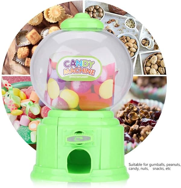 Barn Godis Maskin Plast Mini Spargris Dispenser Barn Present (Grön) Green