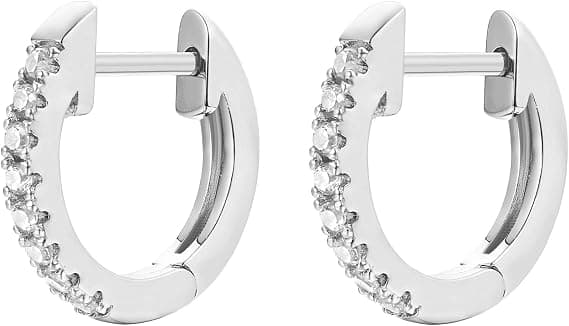14K Guldbelagte Cubic Zirconia Manchetøreringe Huggie Stud