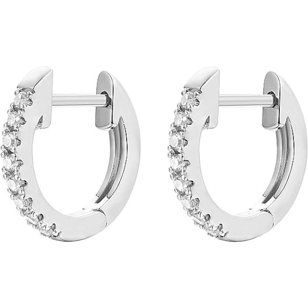 14K Guldpläterade Cubic Zirconia Cuff Örhängen Huggie Stud