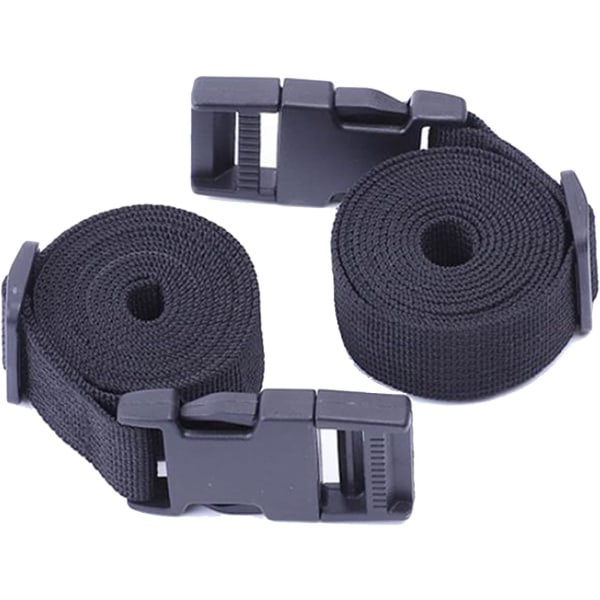 Campingtält justerbara nylon (svarta, 25mm*1,5m) 4st