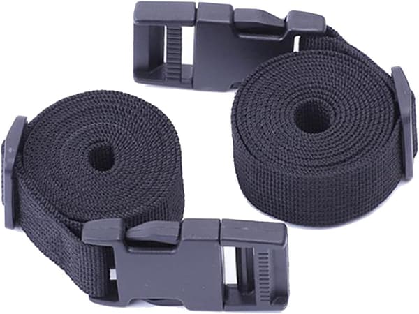 Campingtelt Justerbare Nylonspænder (Sort, 25mm*1.5m) 4 stk.