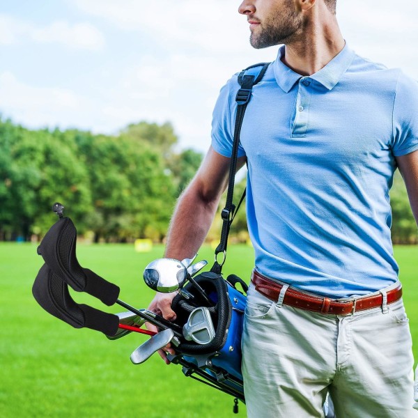 Golfklubbsöverdrag Lång hals Haj Träöverdrag Klubbhuvudöverdrag 3 stycken (gul)
