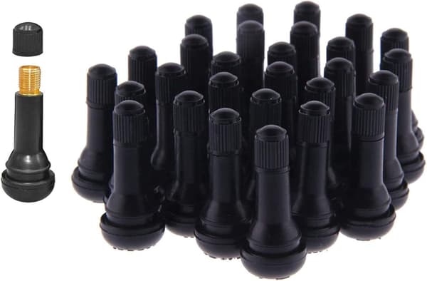 40 stk Bilventil Gummi TR414, Gummidekkventiler, Ventilinnsats, Gummiventilhette