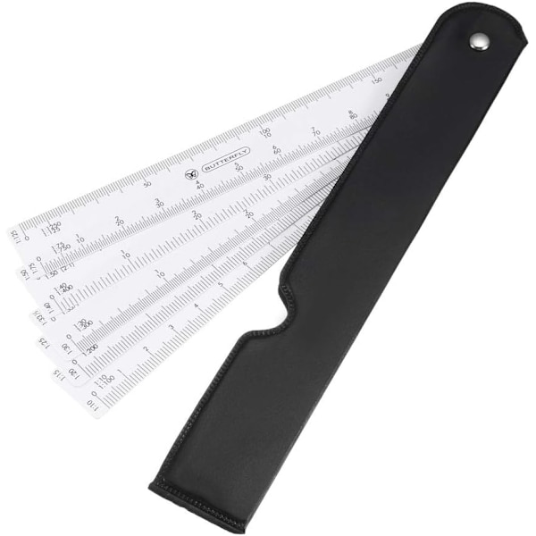 Skala linjal 30cm Ingenjör skala Arkitekt linjaler 1/10 1/15 1/20 1/25 1/30 1/33 1/40 1/50 1/75 1/125