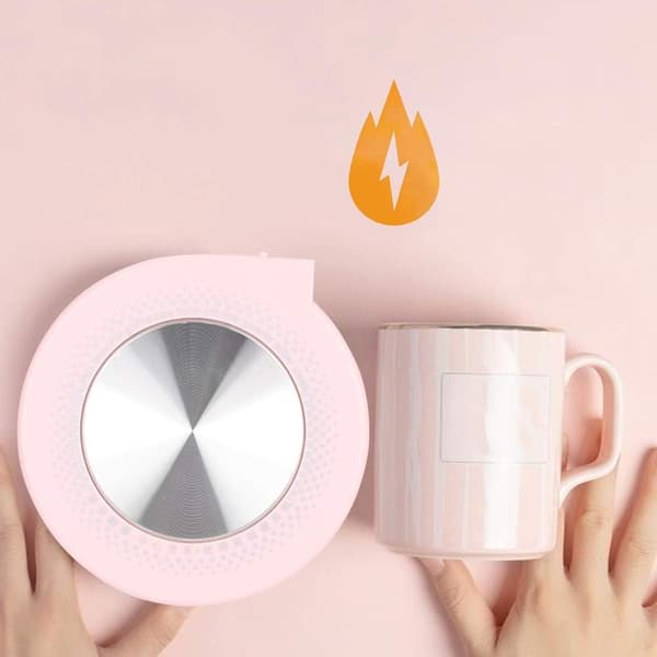 Multifunktionel USB-kopvarmer, kaffekopvarmer til skrivebord, 55℃ (pink) pink