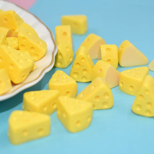 30 st miniatyrkökmat ostsimulering triangulär cheesecake matfigurer