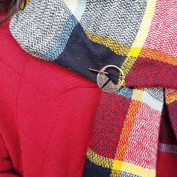 Viking Brosch Pin Spänne Kläder Kappa Pin Sjal Scarf Brosch Smycken （Stil2-röd koppar） color 4