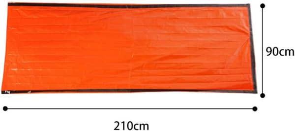 Genanvendelig førstehjælpssovepose til udendørs camping (orange) Orange