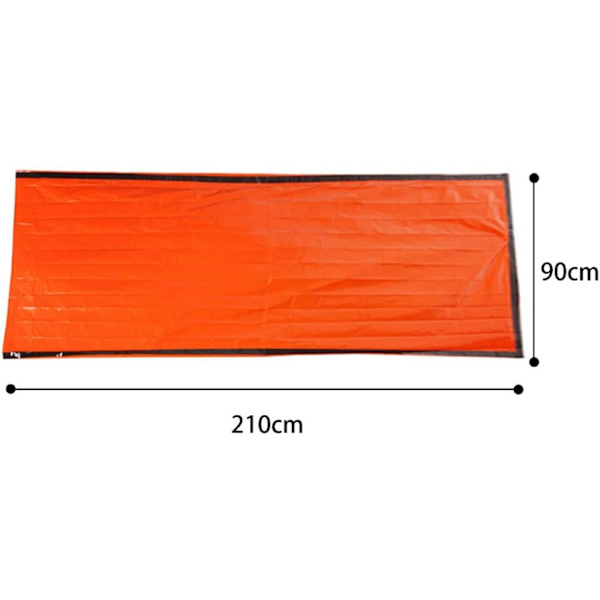Utomhus Camping Återanvändbar Första Hjälpen Filt Sovsäck (Orange) Orange