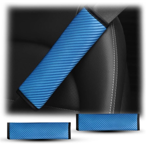 2 st cover, ventilerande säkerhetsbälte Axelremsskyddsrem, biltillbehör, blå blue