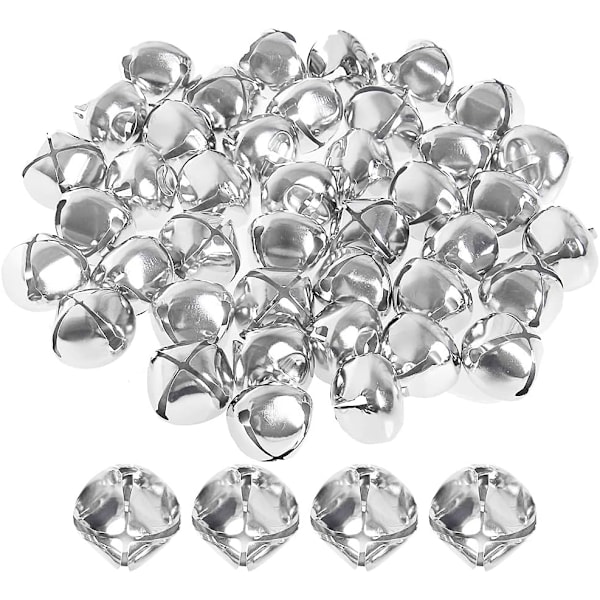 25mm DIY Kors Jul Järnklockor Hantverk Hänge Klocka Pärlor 20 Stycken (Silver)