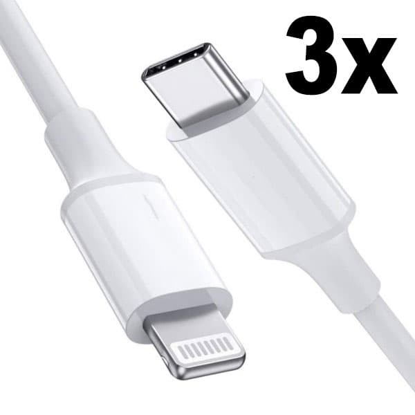 3-pak iPhone oplader USB-C - Kabel/ledning
