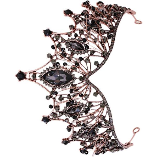 Jul-fest Juvel Barock Drottningens Krona (Svart) 1 Stycken Black