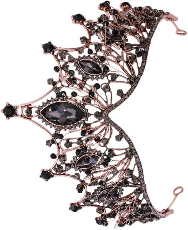 Julefest Juvel Barok Dronningekrone (Sort) 1 Styk Black
