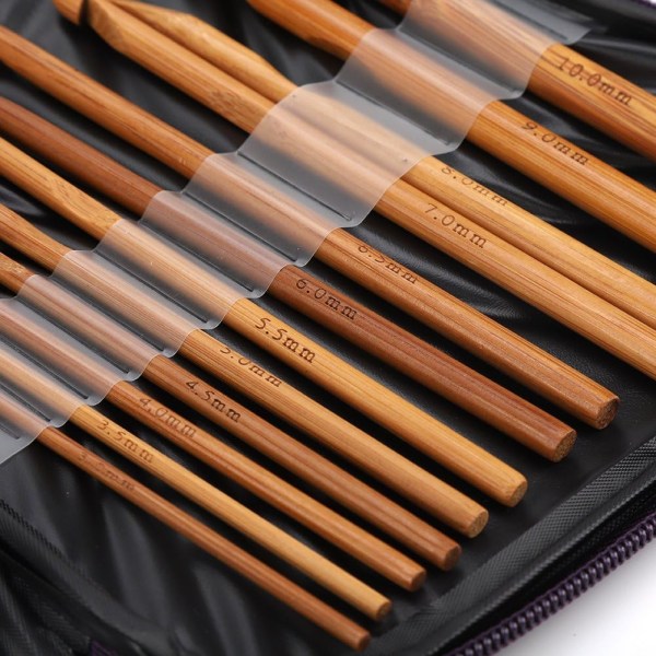 20-pack Bambu Virkad Virkad Stickning Craft Garn DIY Syverktyg