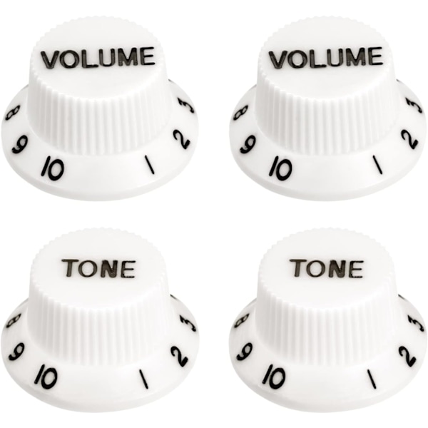 Hastighetskontrollknoppar 6 mm ID 2 volym 2 ton Top Hat gitarrknoppar för ST/SQ elgitarr plast