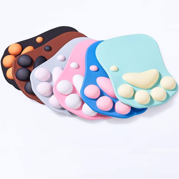 3D Delikat Textur Silikon handledsstöd Musmatta Anti-Slip Bas (blå) Light blue