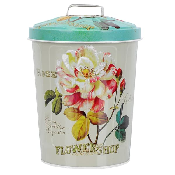 Mini bord søppelbøtte blomstermønster søppelkurv skrivebord søppelbøtte