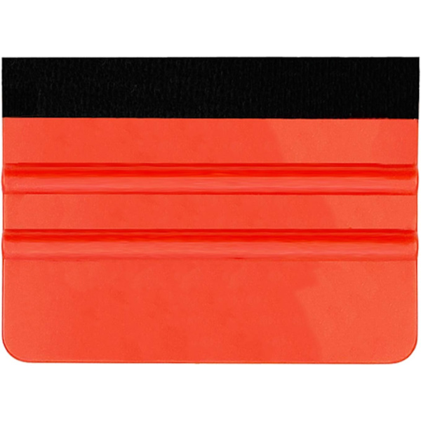 Plastkantrakla i filt, 10x7 cm, vinylspatel, tapetutjämnare, fönster, 1 st (röd)
