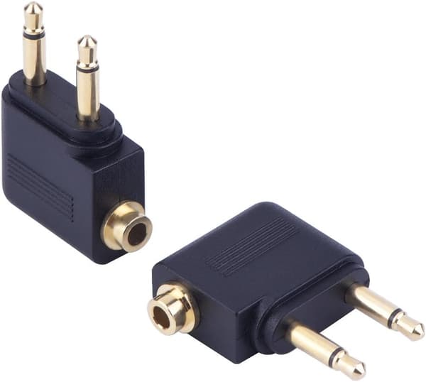 3 stk. flyhodetelefonkonverteringspluggadapter 3,5 mm flyhodetelefonadapter