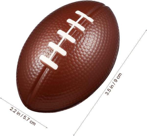 Fodbold Stressbolde Afslapningsbolde Skum Super Bowl Legetøjsbolde Pakke med 6 Tilfældig Farve