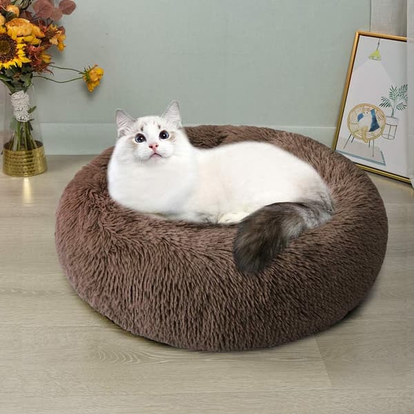 Hundeseng, kæledyrsseng, 40 cm, hundesofa, kattesofa, blød og vaskbar brown