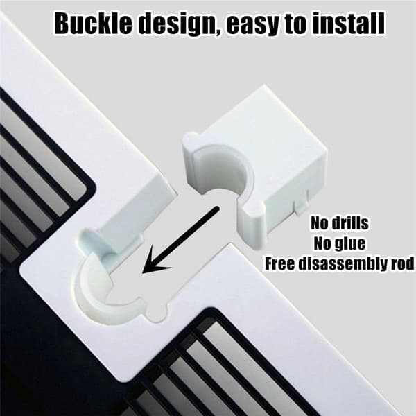 Badeværelseshylde til bruseskinne, aluminium badeværelsesbruserholder (19mm -25mm)