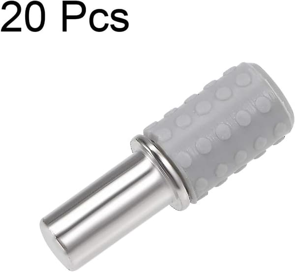 Hyldebeslagspinde (6x25mm) Hyldestøttepinde i rustfrit stål til skab og reol 20 stk. 6*25mm