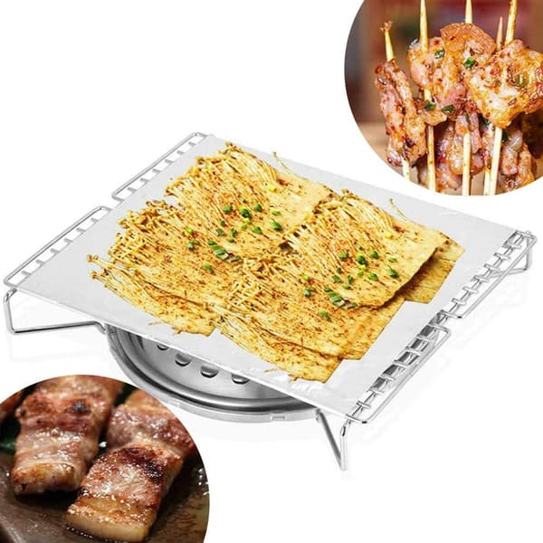 Camping Grill, BBQ Camping Backyard Utomhus Matlagning Grill Rack Spis