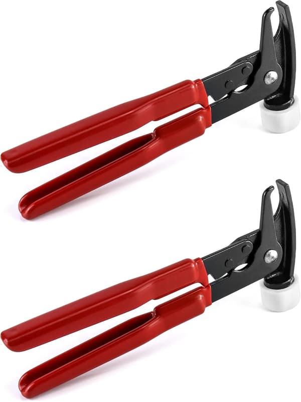 Hjulviktsverktyg, 2-pack hjulbalanseringsviktshammare tång kromvanadiumstål, röd