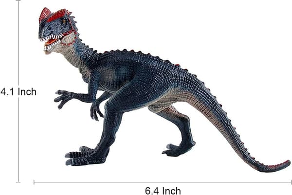 6,4 tommer dinosaurfigur Dobbeltkronet dinosaur Dilophosaurus-figurstatue