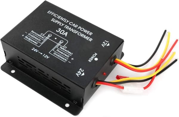 24V til 12V DC Bil Elektrisk Buck Transformator Adapter, Bil Strømkonverter for Motorbil Lastebil Kjøretøy