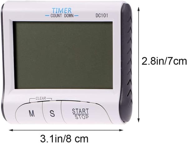 DC101 Digital Kök Matlagning Timer Nedräkning Upp Klocka Höglarm med Stor LCD-skärm
