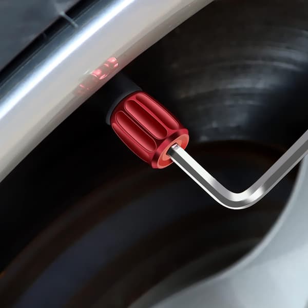 4 stk messing dekkventilhetter metall dekkventilhetter støvdeksler (rød) Red